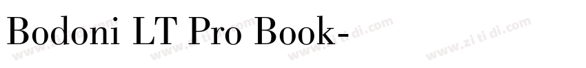 Bodoni LT Pro Book字体转换